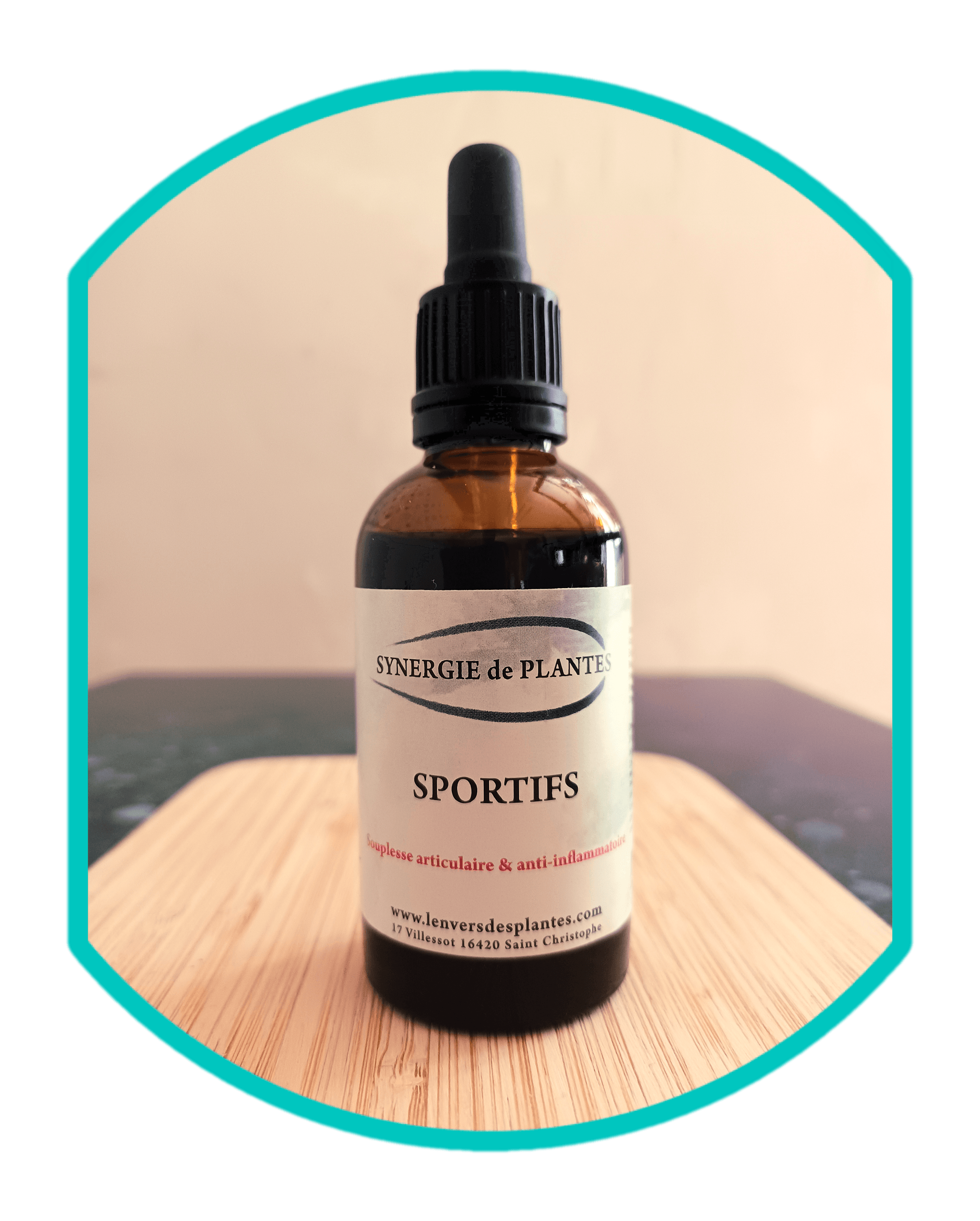 Flacon synergie de plantes sportifs